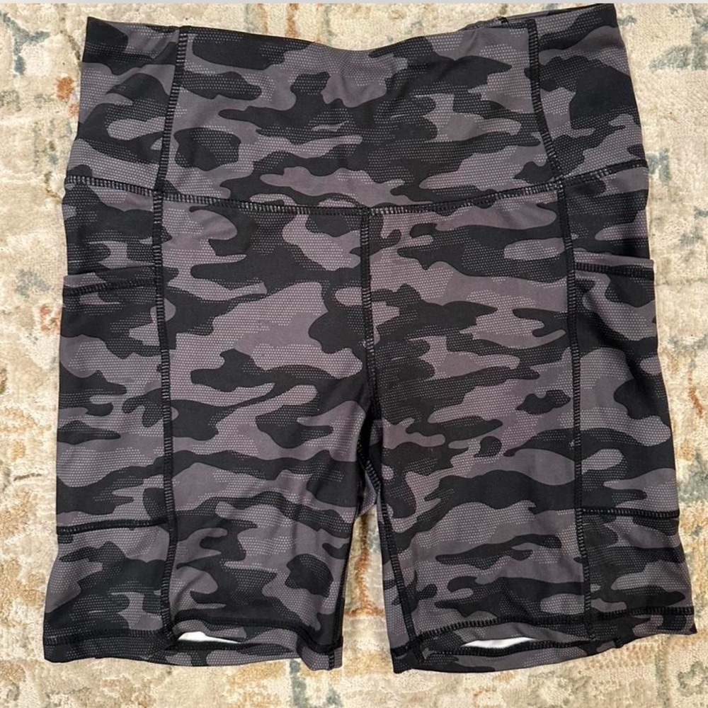 Camouflage Print Athletic Shorts